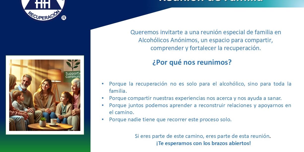 Reunión de Familia, domingos 10:00 am